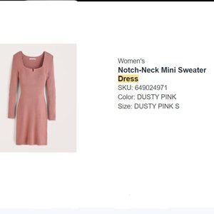 Abercrombie & Fitch Notch-Neck Mini Sweater Dress